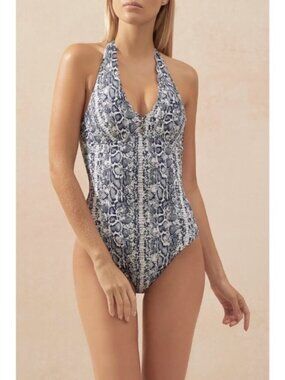 Heidi Klein Kenia one-piece halter-neck swimsuit L